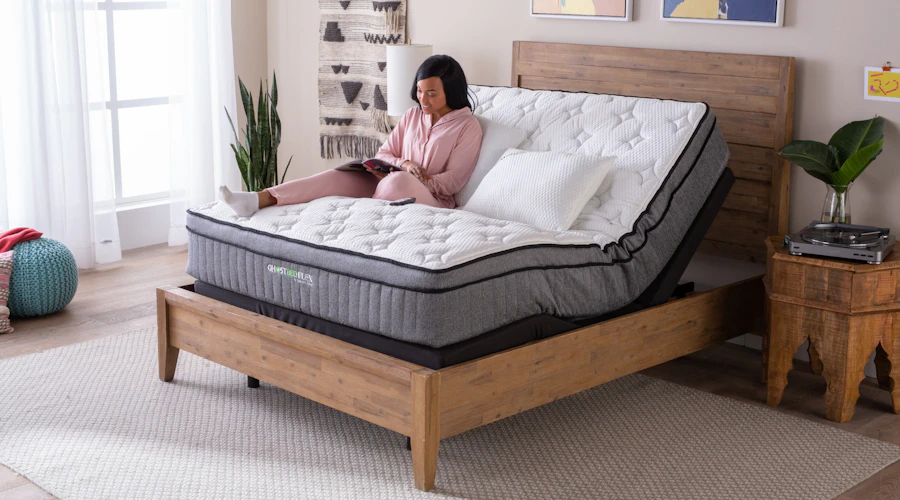 GhostBed Adjustable Base with Flex mattress