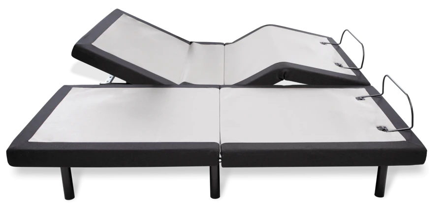 GhostBed Adjustable Base in standard and zero gravity positions