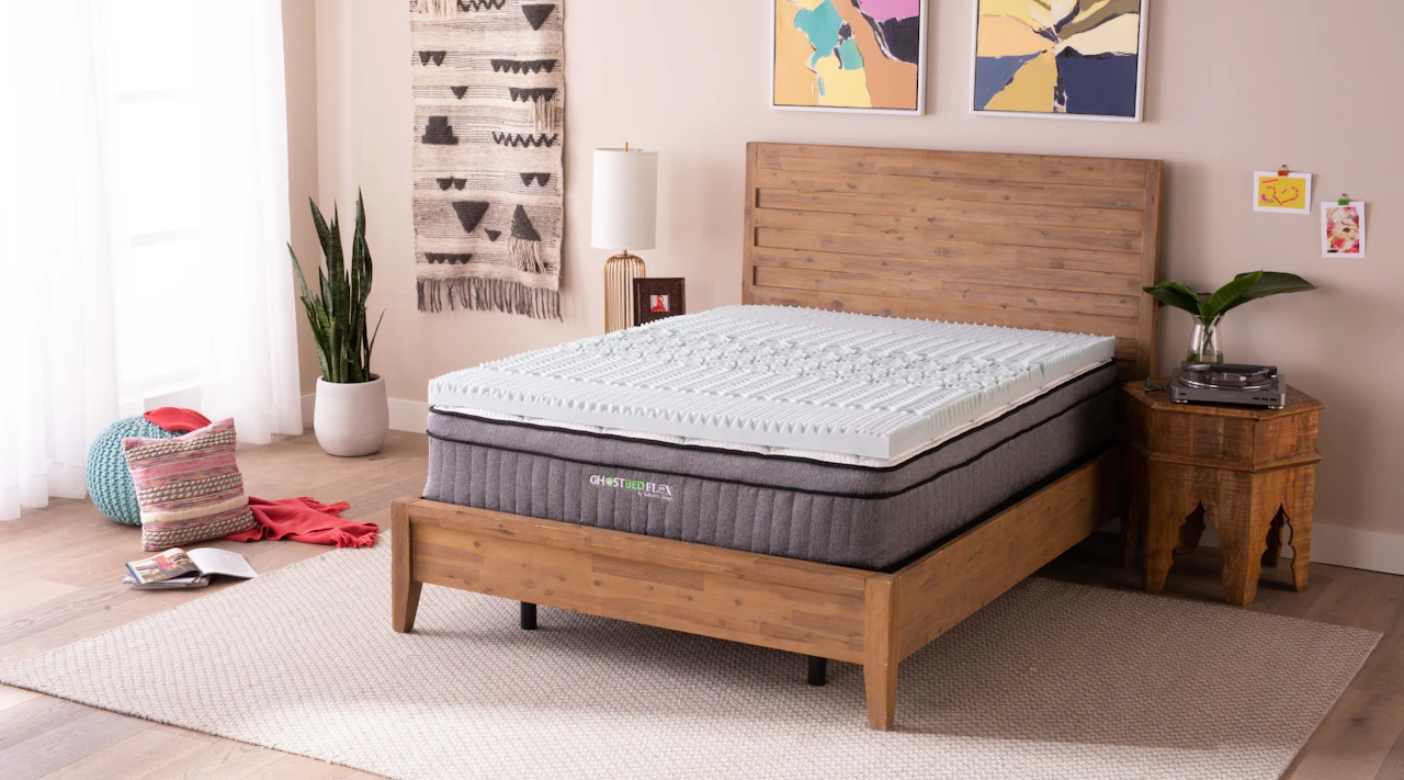 GhostBed 3” Zoned, Cooling Memory Foam Topper