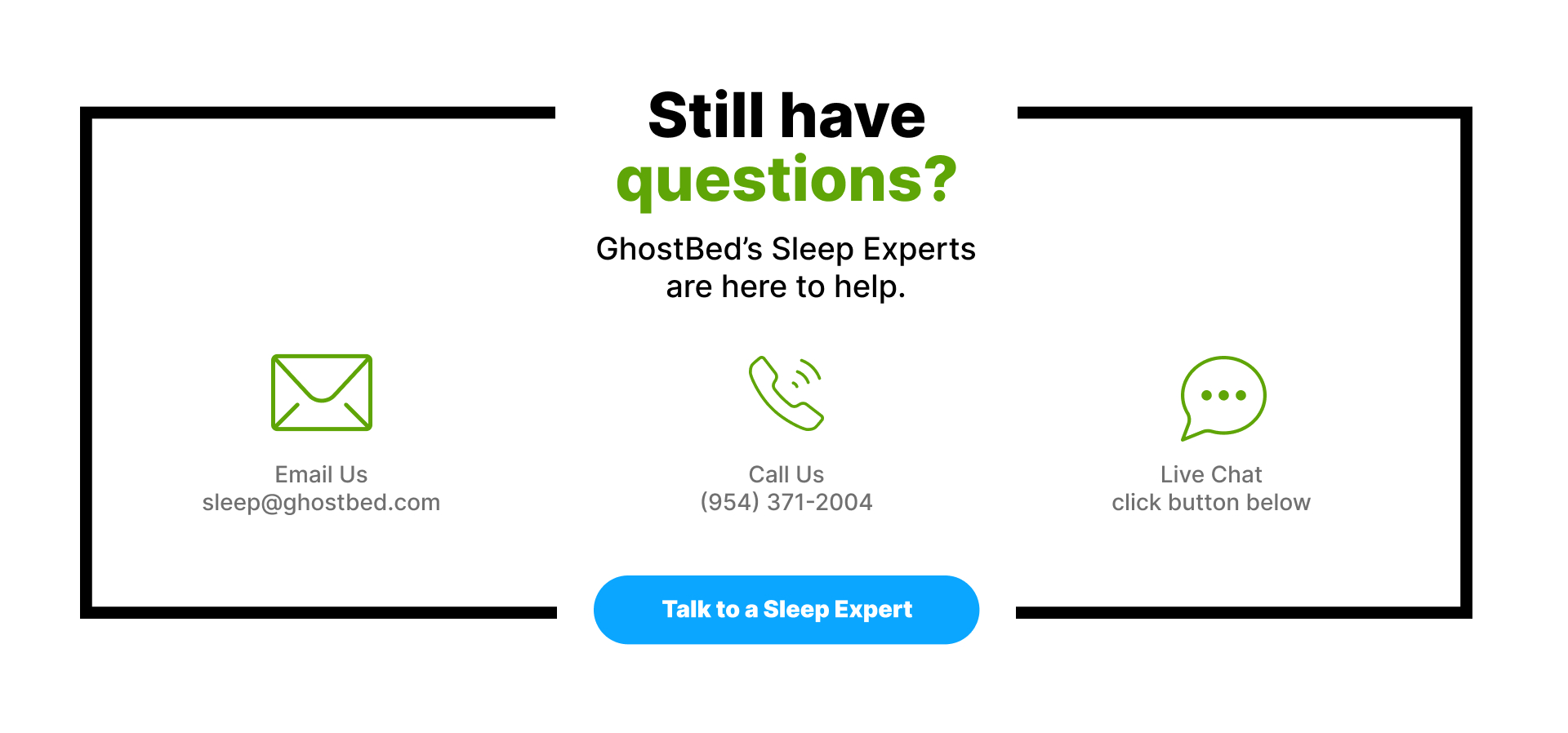 Sleep Expert Contact Box