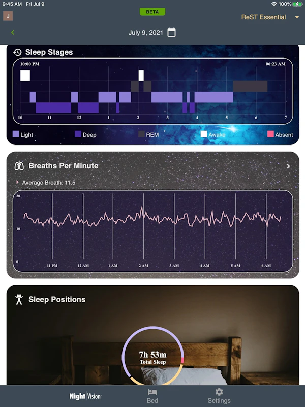 Découvrez vos statistiques de sommeil avec NightVision™