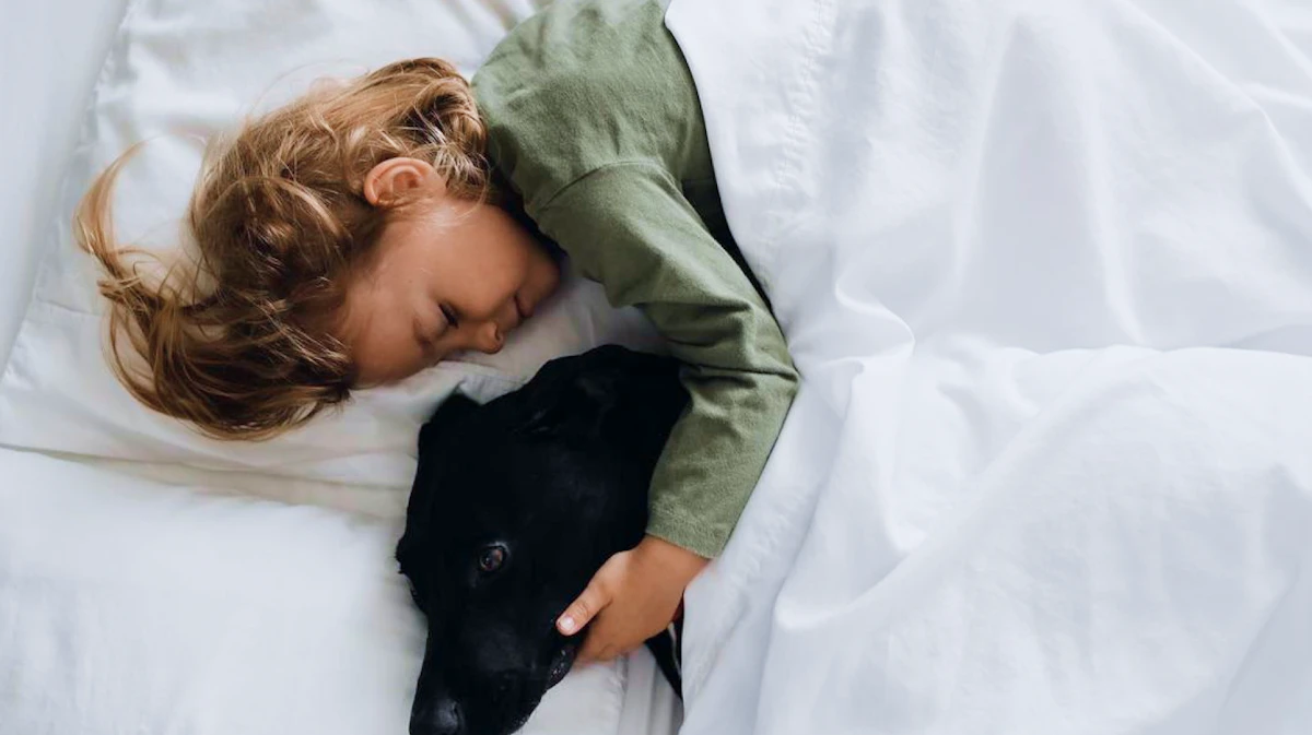Child with Dog on GhostSheets