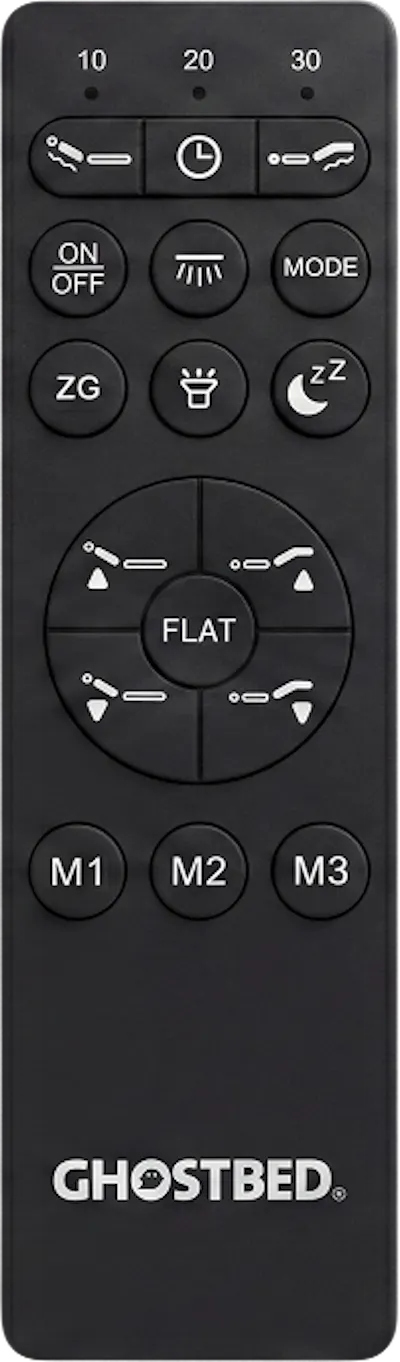 GhostBed Smart Adjustable Base wireless remote