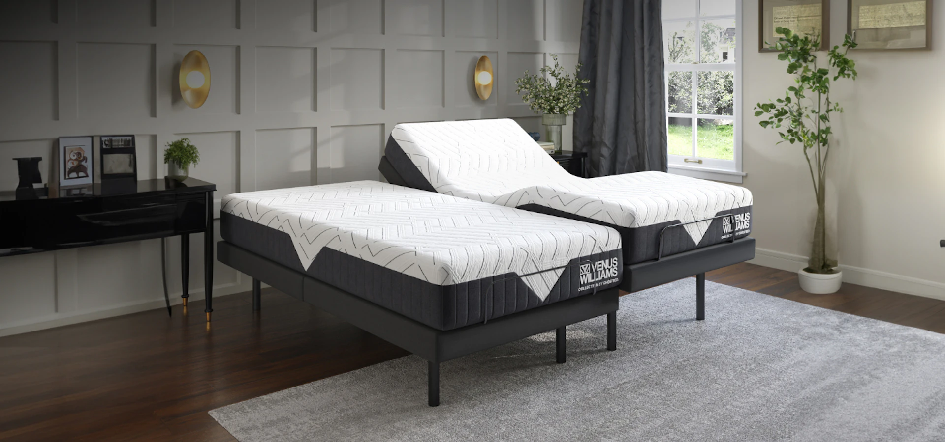 GhostBed Split King Mattress & Adjustable Bed Set